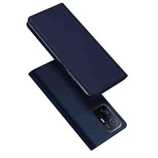 For Xiaomi Mi 11T / 11T Pro DUX DUCIS Skin Pro Series Shockproof Horizontal Flip Leather Case with Holder & Card Slots(Dark Blue)