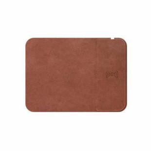 OJD-82 Multifunctional Foldable Wireless Charger Mouse Pad(Brown)