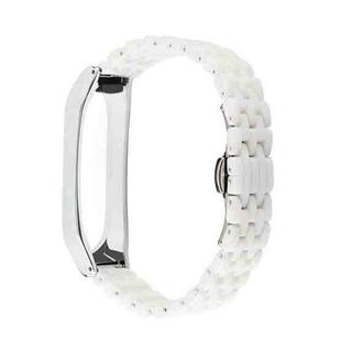 For Xiaomi Mi Band 6 / 5 Ceramics Watch Band(Five Beads White)