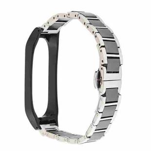 For Xiaomi Mi Band 4 / 3 Ceramics Watch Band(Three Beads Black)