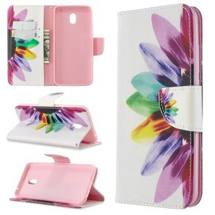 For Xiaomi Redmi 8A Colored Drawing Pattern Horizontal Flip PU Leather Case with Holder & Card Slots & Wallet(Sunflower)