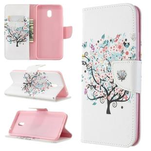 For Xiaomi Redmi 8A Colored Drawing Pattern Horizontal Flip PU Leather Case with Holder & Card Slots & Wallet(Tree)