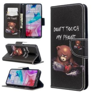 For Xiaomi Redmi 8 Colored Drawing Pattern Horizontal Flip PU Leather Case with Holder & Card Slots & Wallet(Bear)