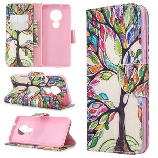 For Nokia 6.2 / 7.2 Colored Drawing Pattern Horizontal Flip PU Leather Case with Holder & Card Slots & Wallet(Tree Of Life)