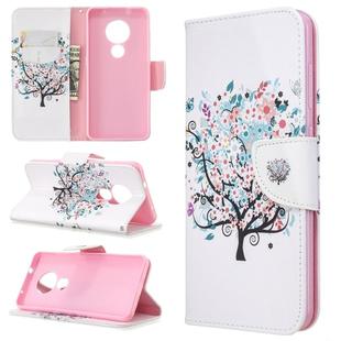 For Nokia 6.2 / 7.2 Colored Drawing Pattern Horizontal Flip PU Leather Case with Holder & Card Slots & Wallet(Tree)