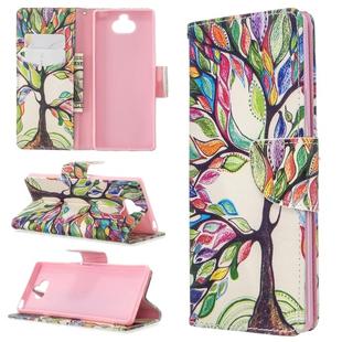 For Sony Xperia 20 Colored Drawing Pattern Horizontal Flip PU Leather Case with Holder & Card Slots & Wallet(Tree Of Life)