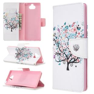 For Sony Xperia 20 Colored Drawing Pattern Horizontal Flip PU Leather Case with Holder & Card Slots & Wallet(Tree)