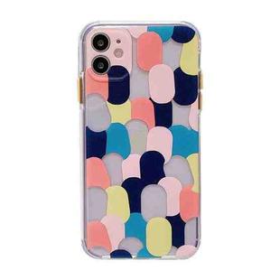 Shockproof TPU Pattern Protective Case For iPhone 12(Spot Graffiti Blue)