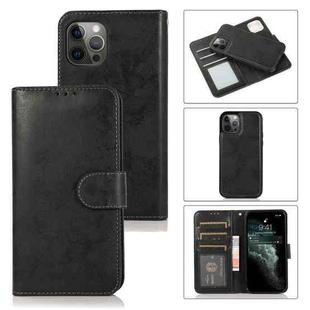 For iPhone 13 Pro Retro 2 in 1 Detachable Magnetic Horizontal Flip TPU + PU Leather Case with Holder & Card Slots & Photo Frame & Wallet (Black)