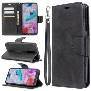 For Xiaomi Redmi 8 Lambskin Texture Pure Color Horizontal Flip PU Leather Case with Holder & Card Slots & Wallet & Lanyard(Black)