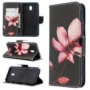 For Xiaomi Redmi 8A Colored Drawing Pattern Horizontal Flip Leather Case with Holder & Card Slots & Wallet(Lotus)