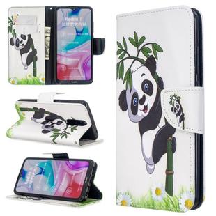 For Xiaomi Redmi 8 Colored Drawing Pattern Horizontal Flip Leather Case with Holder & Card Slots & Wallet(Panda Bamboo)