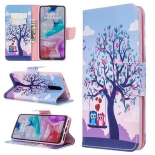 For Xiaomi Redmi 8 Colored Drawing Pattern Horizontal Flip Leather Case with Holder & Card Slots & Wallet(Two Owls)