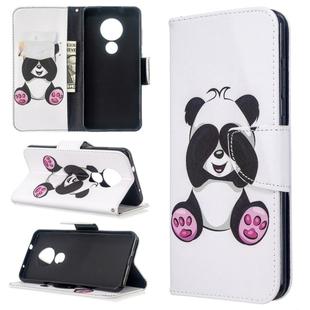 For Nokia 6.2 / 7.2 Colored Drawing Pattern Horizontal Flip Leather Case with Holder & Card Slots & Wallet(Big Panda)