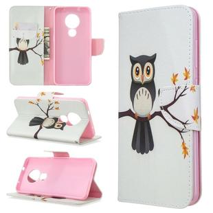 For Nokia 6.2 / 7.2 Colored Drawing Pattern Horizontal Flip Leather Case with Holder & Card Slots & Wallet(Tree Owl)