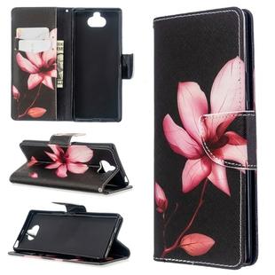 For Sony Xperia 20 Colored Drawing Pattern Horizontal Flip Leather Case with Holder & Card Slots & Wallet(Lotus)