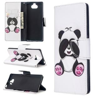 For Sony Xperia 20 Colored Drawing Pattern Horizontal Flip Leather Case with Holder & Card Slots & Wallet(Big Panda)