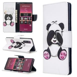 For Sony Xperia 5 / XZ5 Colored Drawing Pattern Horizontal Flip Leather Case with Holder & Card Slots & Wallet(Big Panda)