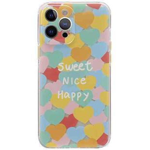 Shockproof TPU Pattern Protective Case For iPhone 13 Pro(Graffiti Yellow Love)