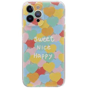 Shockproof TPU Pattern Protective Case For iPhone 12 Pro Max(Graffiti Yellow Love)