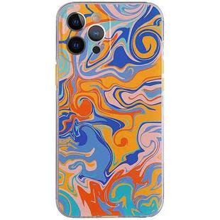 Shockproof TPU Pattern Protective Case For iPhone 12 Pro Max(Graffiti Wave Pattern)