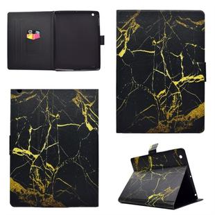 For iPad 4 Horizontal Flip Leather Case with Holder & Card Slot & Sleep / Wake-up Function(Black Gold)