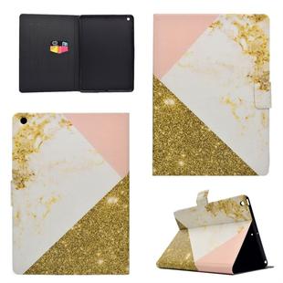 For iPad 9.7 (2017) TPU Horizontal Flip Leather Case with Holder & Card Slot & Sleep / Wake-up Function(White Gold)