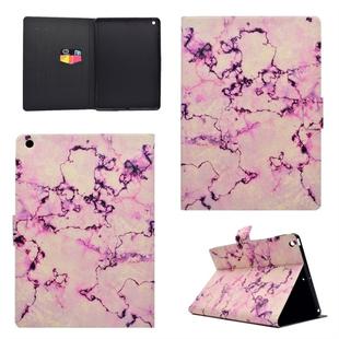 For iPad 9.7 (2017) TPU Horizontal Flip Leather Case with Holder & Card Slot & Sleep / Wake-up Function(Pink Marble)
