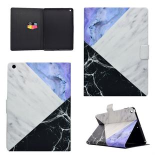For iPad 9.7 (2017) TPU Horizontal Flip Leather Case with Holder & Card Slot & Sleep / Wake-up Function(Blue White Stitching)