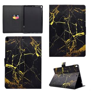 For iPad Pro 10.5 inch TPU Horizontal Flip Leather Case with Holder & Card Slot & Sleep / Wake-up Function(Black Gold)