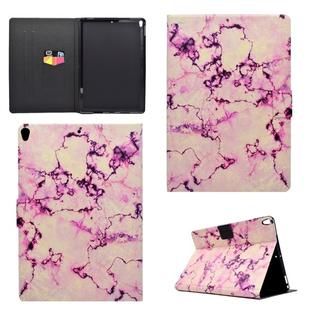 For iPad Pro 10.5 inch TPU Horizontal Flip Leather Case with Holder & Card Slot & Sleep / Wake-up Function(Pink Marble)