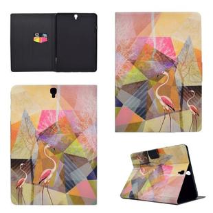 For Galaxy Tab S3 9.7 T820 TPU Horizontal Flip Leather Case with Holder & Card Slot & Sleep / Wake-up Function(Flamingo)
