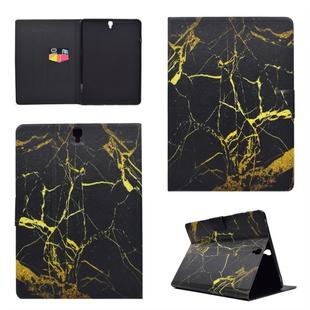For Galaxy Tab S3 9.7 T820 TPU Horizontal Flip Leather Case with Holder & Card Slot & Sleep / Wake-up Function(Black Gold)