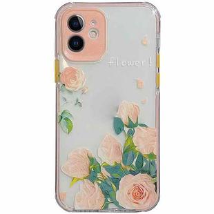 Shockproof TPU Pattern Protective Case For iPhone 12 (Rose)