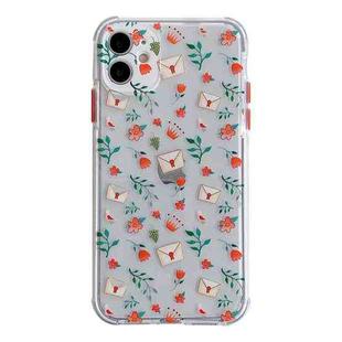 Shockproof TPU Pattern Protective Case For iPhone 11(Small Fresh Floral + Envelope)