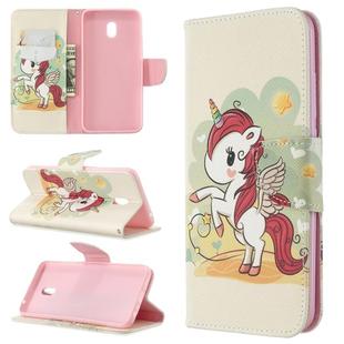 For Xiaomi Redmi 8A Colored Drawing Pattern Horizontal Flip Leather Case with Holder & Card Slots & Wallet(Unicorn)
