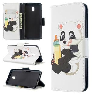 For Xiaomi Redmi 8A Colored Drawing Pattern Horizontal Flip Leather Case with Holder & Card Slots & Wallet(Baby Bottle Panda)