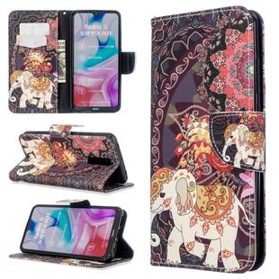 For Xiaomi Redmi 8 Colored Drawing Pattern Horizontal Flip Leather Case with Holder & Card Slots & Wallet(Flower Elephant)