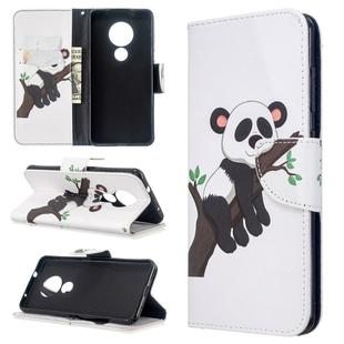 For Nokia 6.2 / 7.2 Colored Drawing Pattern Horizontal Flip Leather Case with Holder & Card Slots & Wallet(Tree Panda)