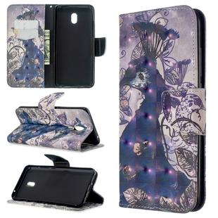For Xiaomi Redmi 8A 3D Colored Drawing Pattern Horizontal Flip Leather Case, with Holder & Card Slots & Wallet(Peacock)