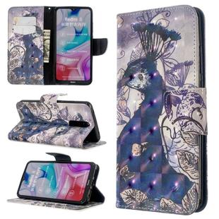 For Xiaomi Redmi 8 3D Colored Drawing Pattern Horizontal Flip Leather Case, with Holder & Card Slots & Wallet(Peacock)