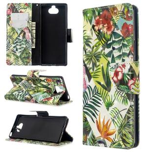 For Sony Xperia 20 3D Colored Drawing Pattern Horizontal Flip Leather Case, with Holder & Card Slots & Wallet(Banana Leaf)