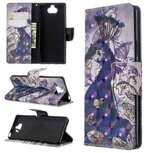 For Sony Xperia 20 3D Colored Drawing Pattern Horizontal Flip Leather Case, with Holder & Card Slots & Wallet(Peacock)