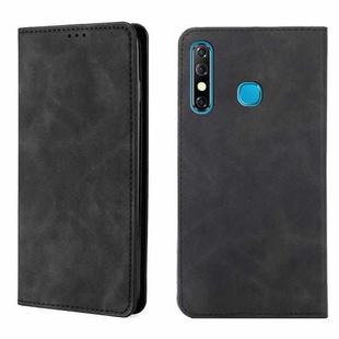 For Infinix Hot 8 / Hot 8 Lite X650 X650B / Tecon Camon 12 CC7 Sp Skin Feel Magnetic Horizontal Flip Leather Case with Holder & Card Slots(Black)