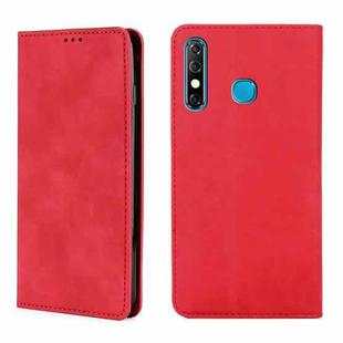 For Infinix Hot 8 / Hot 8 Lite X650 X650B / Tecon Camon 12 CC7 Sp Skin Feel Magnetic Horizontal Flip Leather Case with Holder & Card Slots(Red)