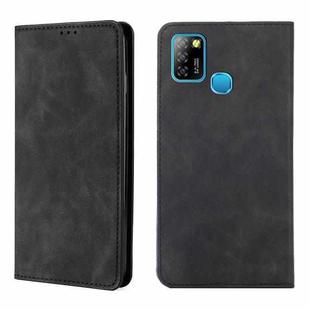 For Infinix Hot 10 Lite / Smart 5 X657 Skin Feel Magnetic Horizontal Flip Leather Case with Holder & Card Slots(Black)