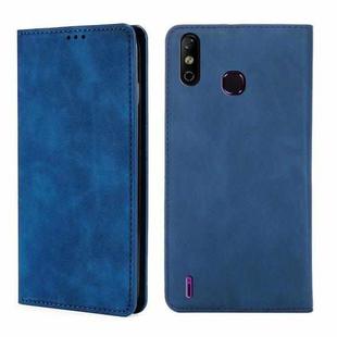 For Infinix Smart 4 X653 Skin Feel Magnetic Horizontal Flip Leather Case with Holder & Card Slots(Blue)
