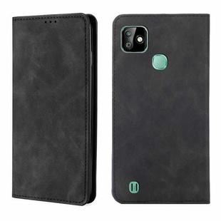 For Infinix Smart HD 2021 X612 Skin Feel Magnetic Horizontal Flip Leather Case with Holder & Card Slots(Black)