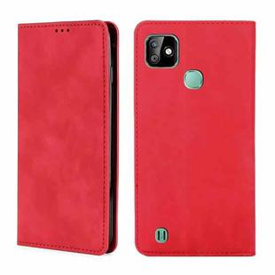 For Infinix Smart HD 2021 X612 Skin Feel Magnetic Horizontal Flip Leather Case with Holder & Card Slots(Red)