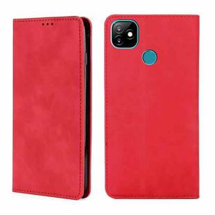 For Infinix Itel Vision 1 Skin Feel Magnetic Horizontal Flip Leather Case with Holder & Card Slots(Red)